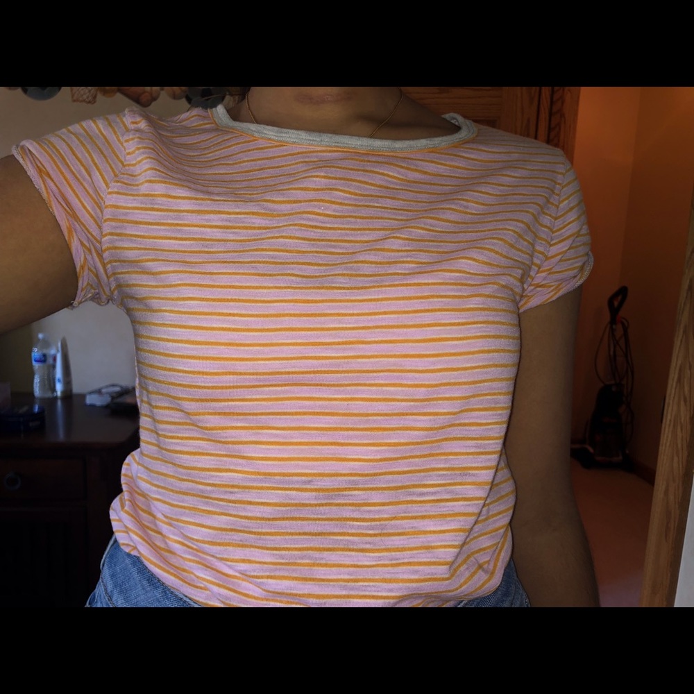 Free people Clare stripe tee XS